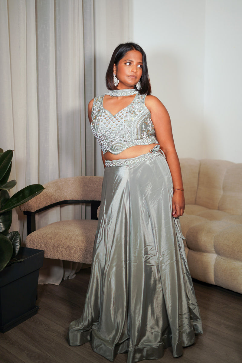 Grey Lehenga