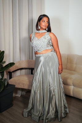 Grey Lehenga