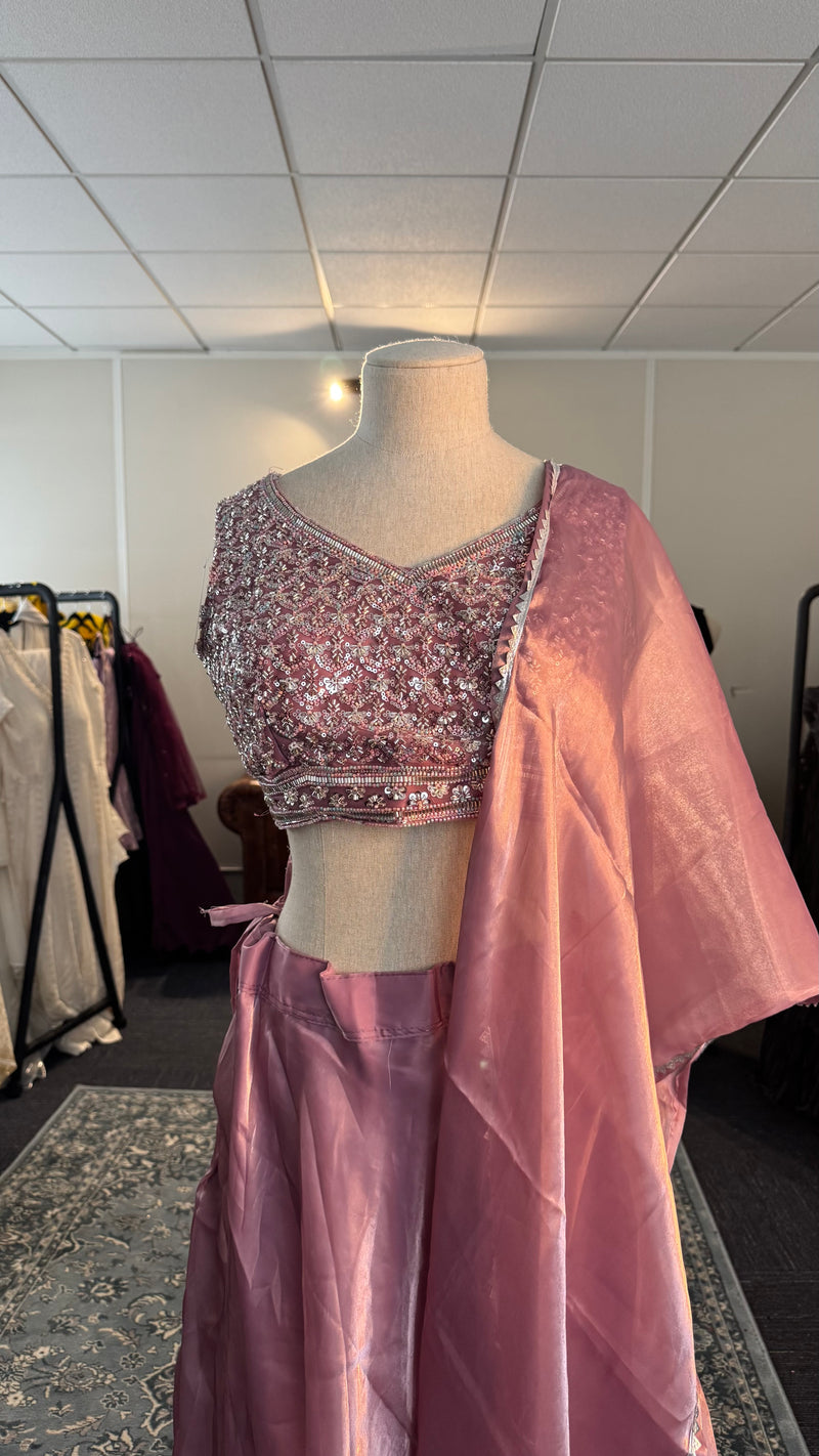 Pink Silk Lehenga