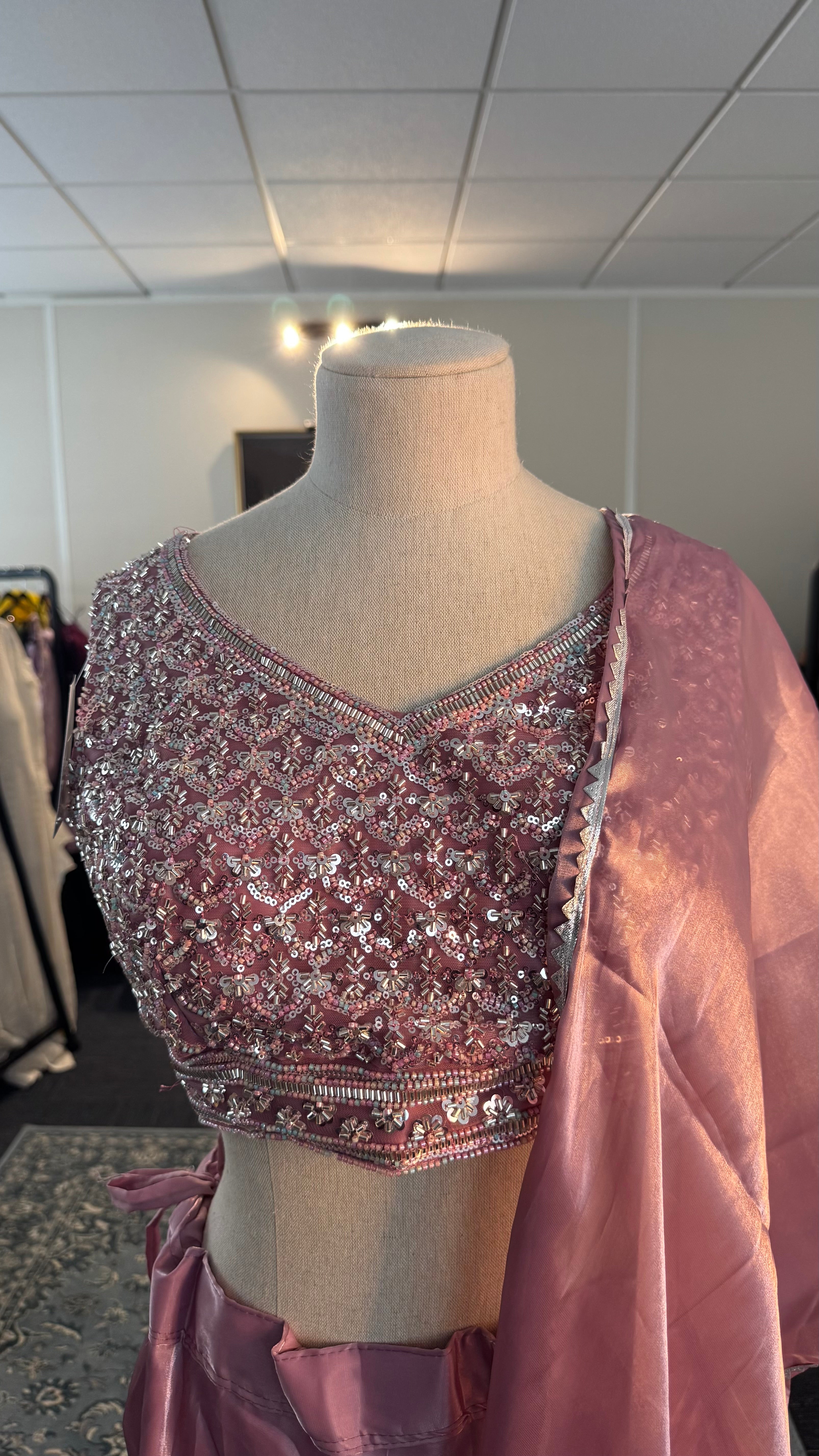 Pink Silk Lehenga