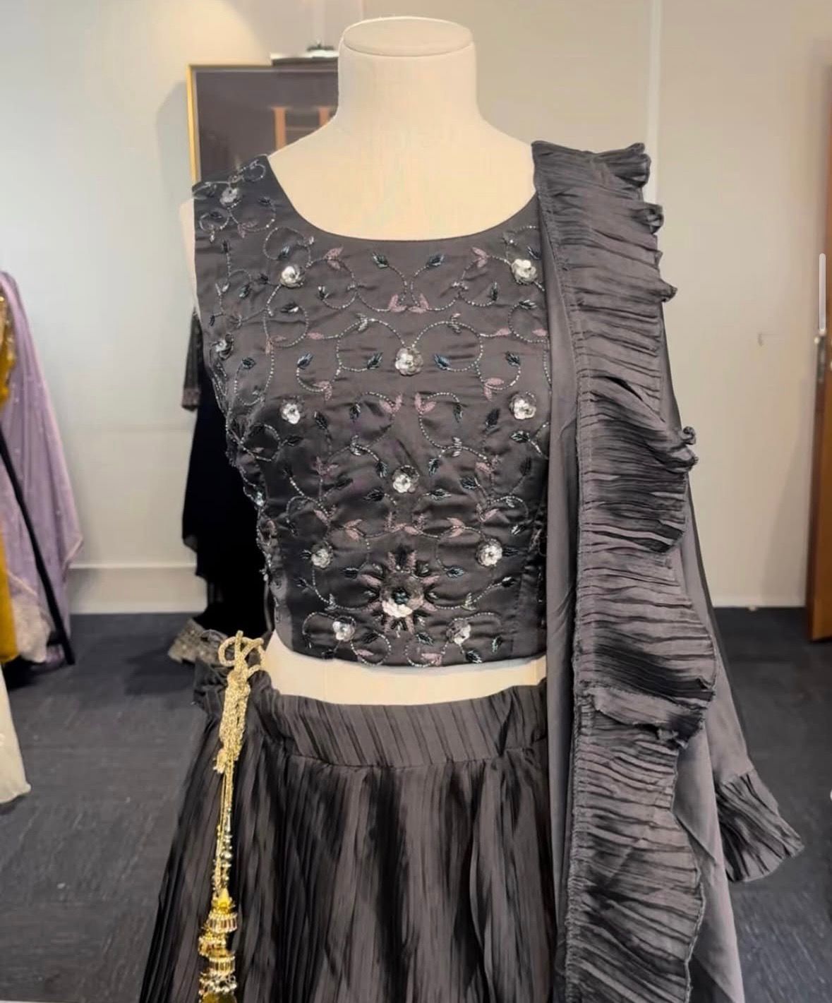 Grey Lehenga