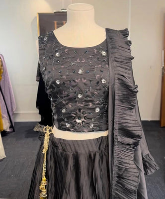 Grey Lehenga