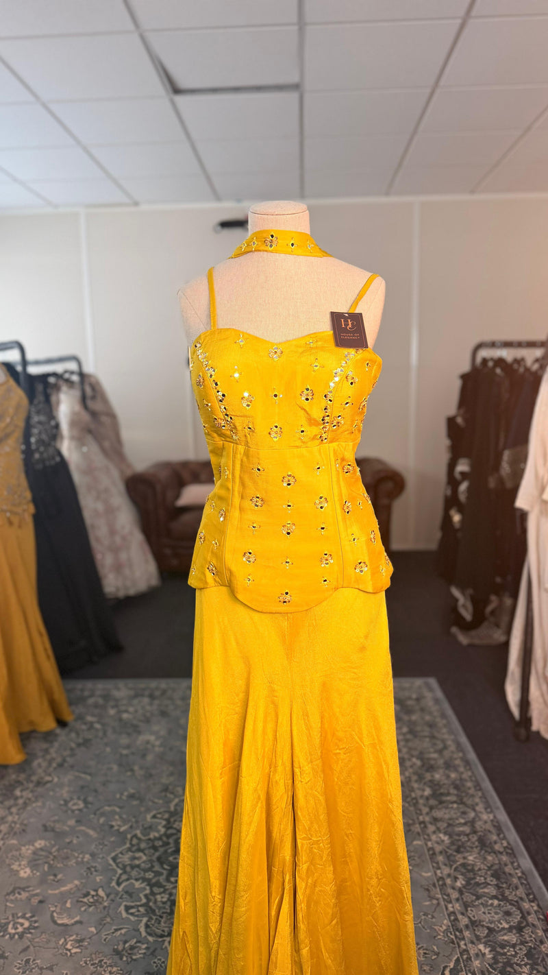 Light Yellow Corset-Effect Shahara