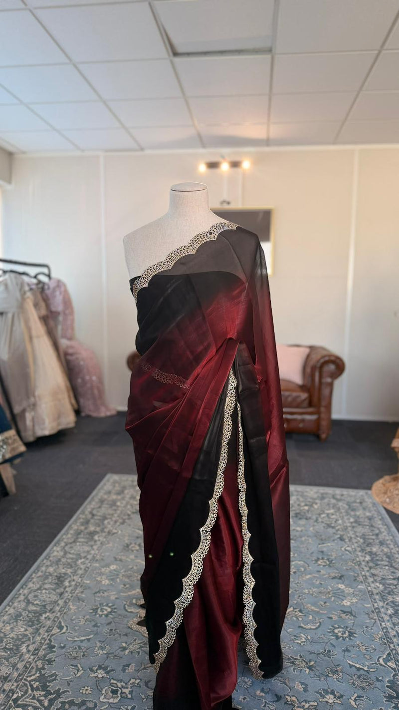 Crimson Noir Saree