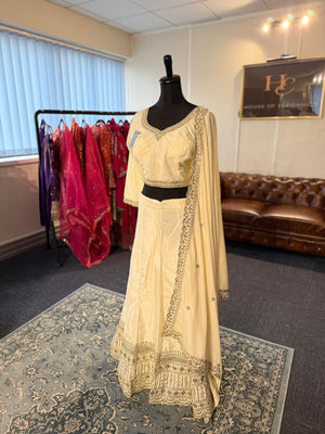 White Lehenga