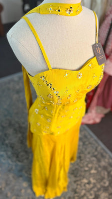 Light Yellow Corset-Effect Shahara