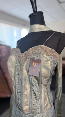 Grey Corset Shahara with Beaded Top