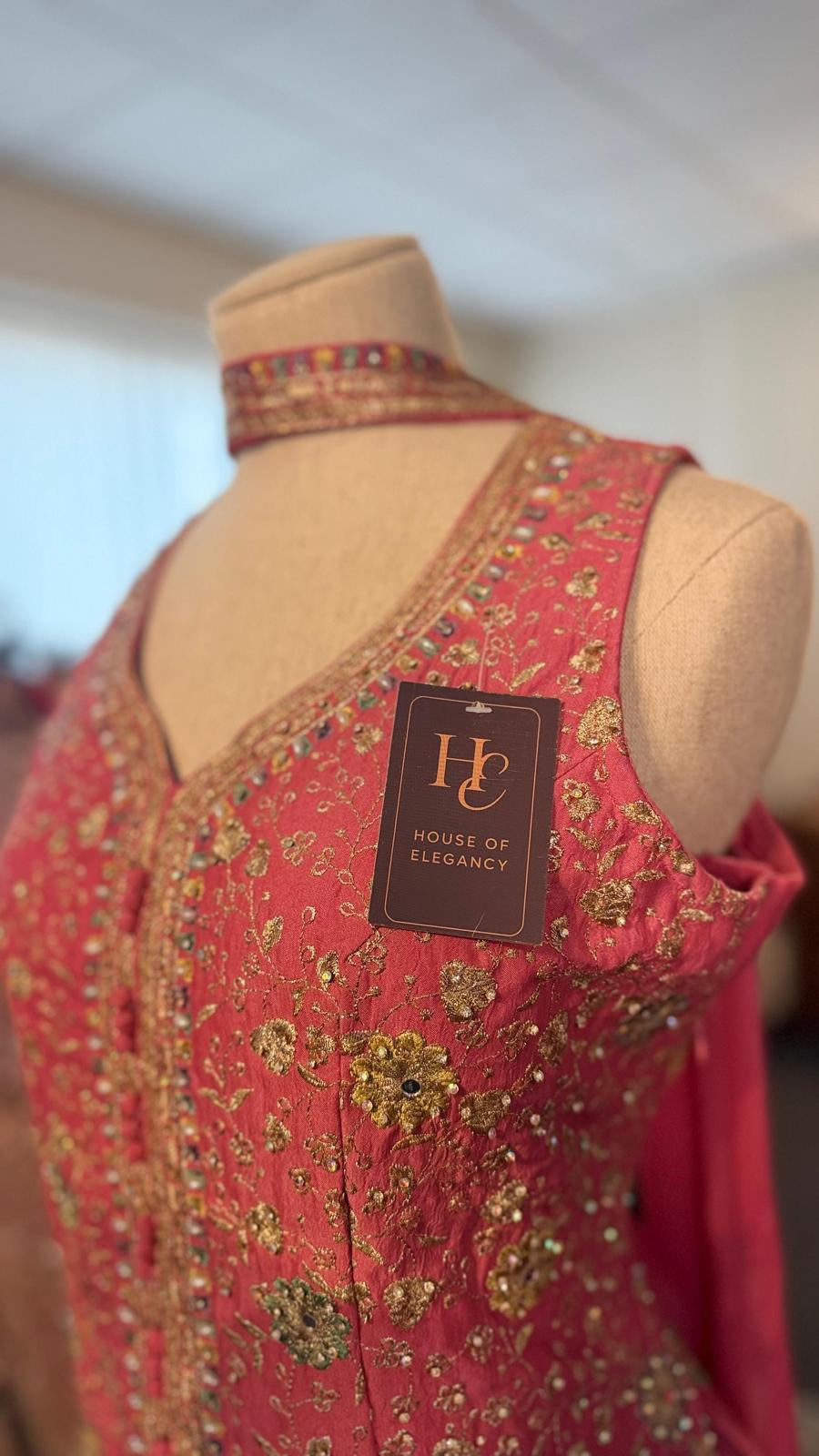 Pastel Pink Shahara with Subtle Motifs