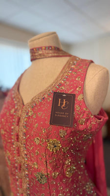 Pastel Pink Shahara with Subtle Motifs