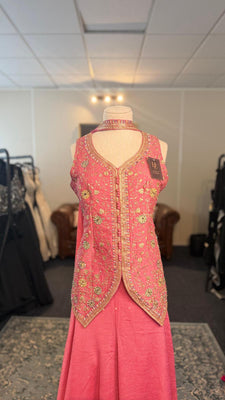 Pastel Pink Shahara with Subtle Motifs