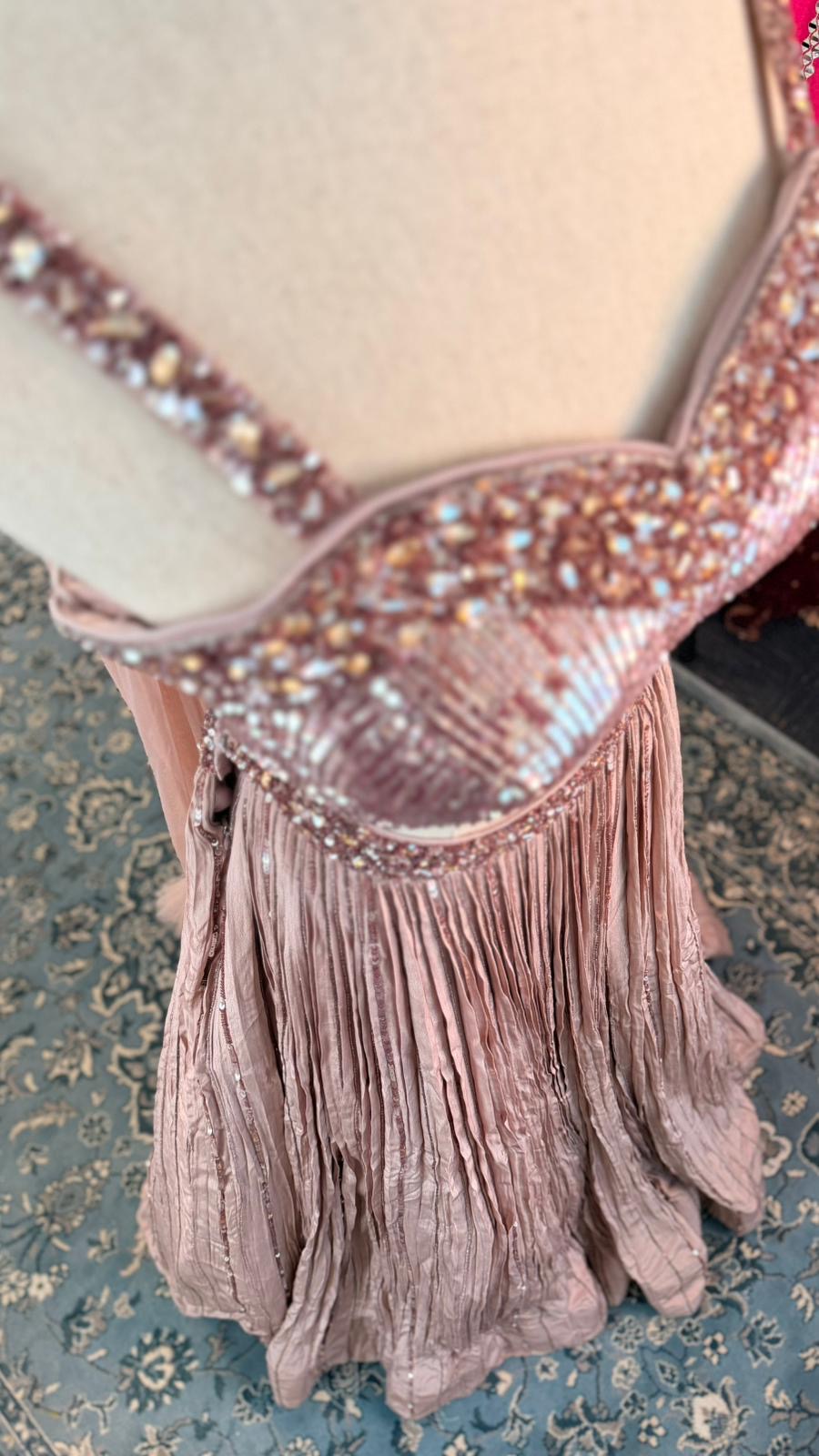 Blush Sparkle Lehenga