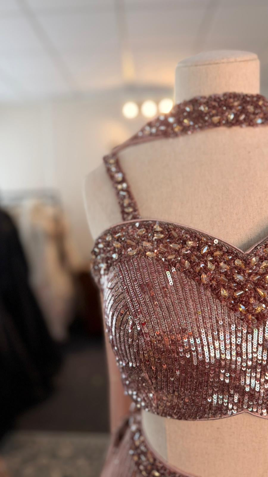 Blush Sparkle Lehenga