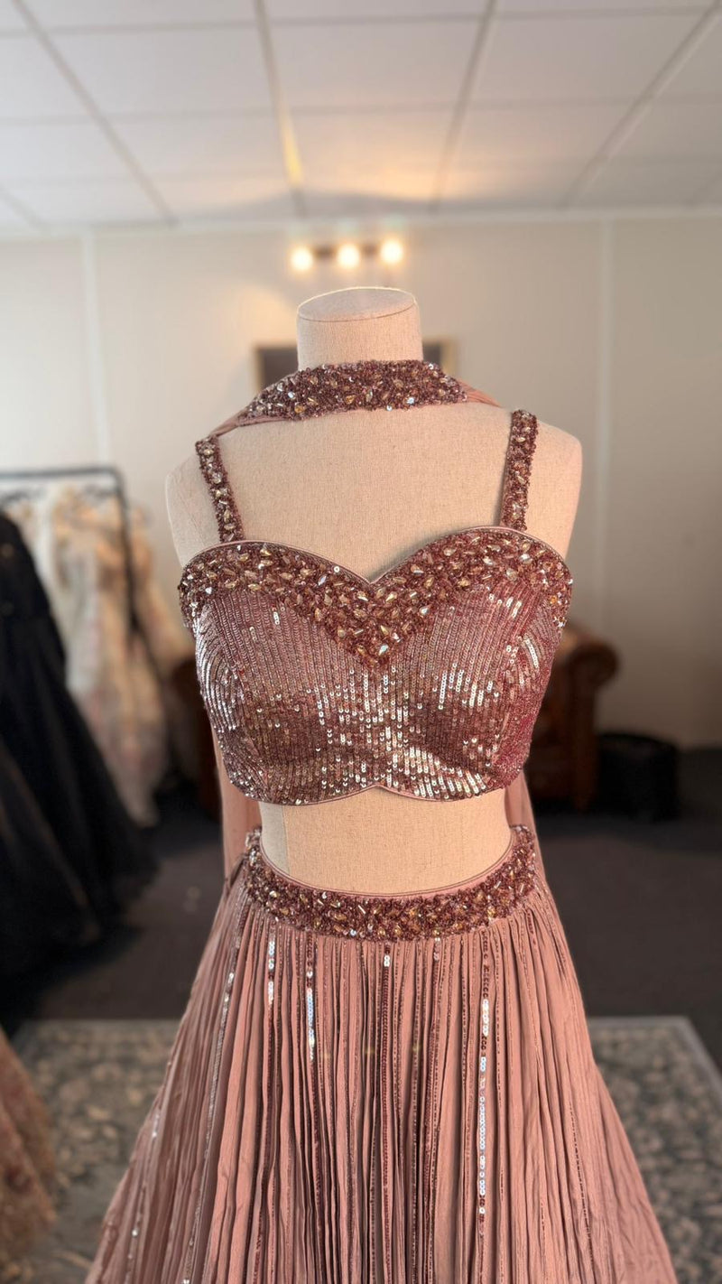 Blush Sparkle Lehenga